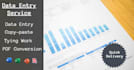 do data entry excel, word, database editing