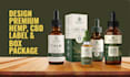design premium hemp, cbd label and box package design