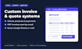 build a custom invoice and quote system in excel, google sheets or web app