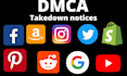 remove illegal and copyright violating content under dmca