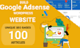 design adsense approved wp niche site with guarantee
