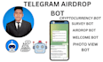 develop airdrop telegram bot for your company