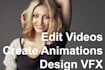 do professional video editing and animation design