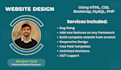 create your website using HTML, CSS, PHP,javascript