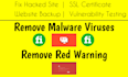 fix hacked website and remove malware and blacklist