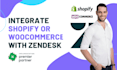 integrate your shopify or woocommerce store with zendesk