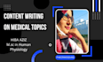 write blogs on health and medical niche