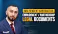 draft an independent contractor, employment, partnership agreement