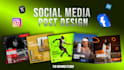 design creative social media posts for facebook,  instagram
