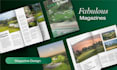 design a professional magazine or editorial publication