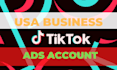 create a business USA tik tok ads account for you