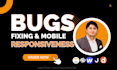 fix mobile responsiveness issues bugs in squarespace wix wordpress cms websites