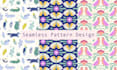 create a seamless pattern design for kids and baby textiles
