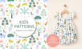 design seamless textile prints for kids and baby brands