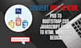 convert psd to html, psd to bootstrap html css websites design