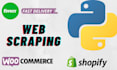 scrape products and upload in shopify or woocommerce
