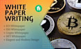 originate and design crypto white paper, ico white paper