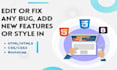 edit fix html css and bootstrap code or bugs