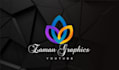 3d, trendy, cosmetics, company logo design