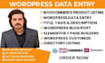 do wordpress data entry and woocommerce product listing