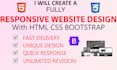 create a complete website design with HTML CSS and bootstrap