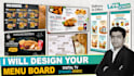 design menu board or static menu flyer ready to print