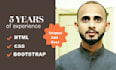 do HTML CSS bootstrap, PSD to HTML, responsive web design