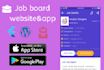 job board flutter android and ios app, wordpress frontend and admin panel