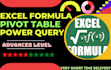 solve excel formulas, errors, pivot table, power query
