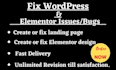 create or fix wordpress website, elementor landing page, slider revolution