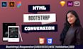 convert psd to html, figma to html, responsive bootstrap 5