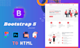 convert figma to HTML, PSD to HTML responsive website