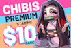 custom chibi vtuber sprites nsfw ready for live2d