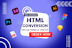 convert figma to html, psd to html css responsive