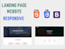 create landing page website from html, css and bootstrap