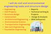 do civil and environmental engineering tasks and structure design