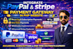 integrate paypal, stripe gateway using PHP, mysql