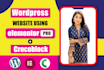 design or redesign wordpress website with elementor pro and crocoblock