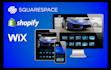 design a custom squarespace, wix, or shopify website