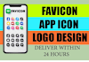 design professional custom favicon or app icon and logo