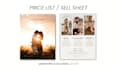 design a photography pricing guide, price list nd sell sheet
