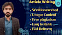 write professional and creative content for you of any niche