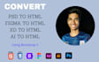 convert psd to html, figma to html responsive bootstrap 5
