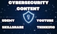 create online cybersecurity course for udemy or youtube