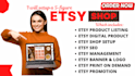 setup etsy digital products shop with etsy SEO, listing etsy digital product