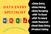do data entry, web research, copy paste, excel data entry