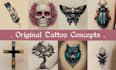 create a beautiful abstract tattoo concept