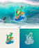 design modern unique beach logo