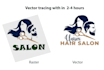 trace vector, redraw convert image to vector