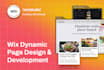 design and develop a dynamic page on your wix website